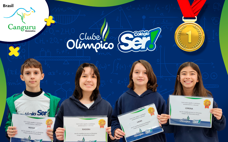Ótimos resultados dos alunos do Clube Olímpico do Colégio Ser! Jundiaí! no Canguru de Matemática 2023
